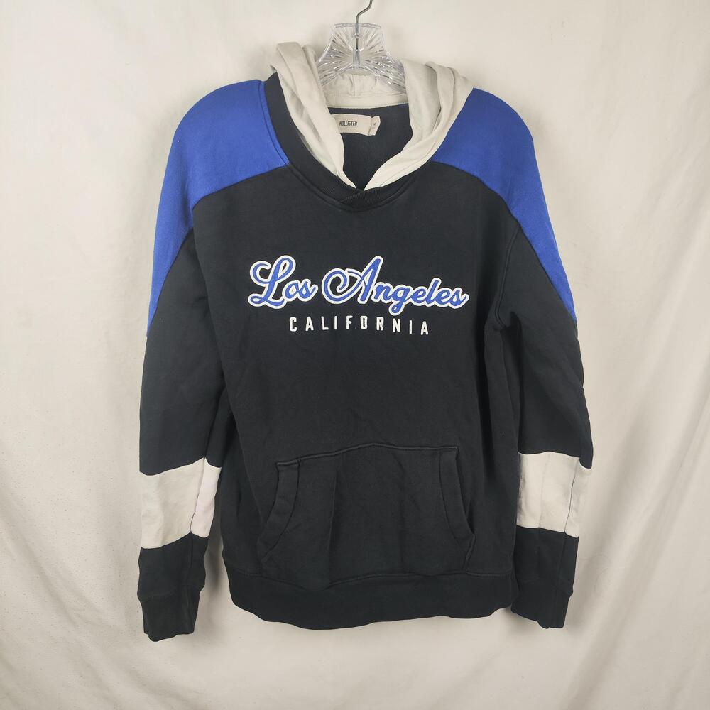 Hollister Hoodie Mens Medium Los Angeles Graphic Pullover Sweatshirt Fleece